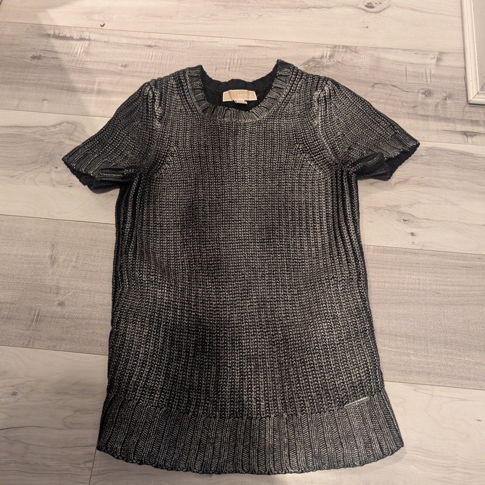 Michael Kors Black and Gray Knit Sweater